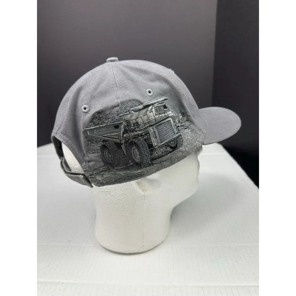 Bridgestone Hat Cap Mens Gray Strap Back Adjustable Dump Truck Image Dri Duck